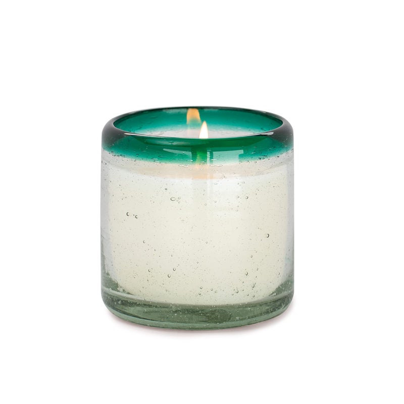 Paddywax Scented Candles Coastal La Playa Collection Artisan Candle in Hand-Blown Glass, 9 Ounces, Cactus Flower Bamboo - Image 1